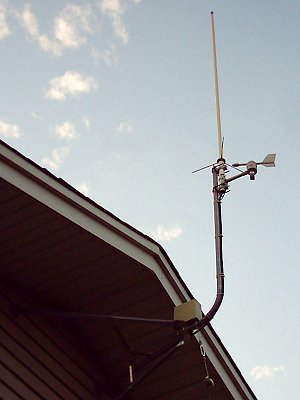 Outdoor Wind Sensor, Rain Guage and Ham Radio Antennas